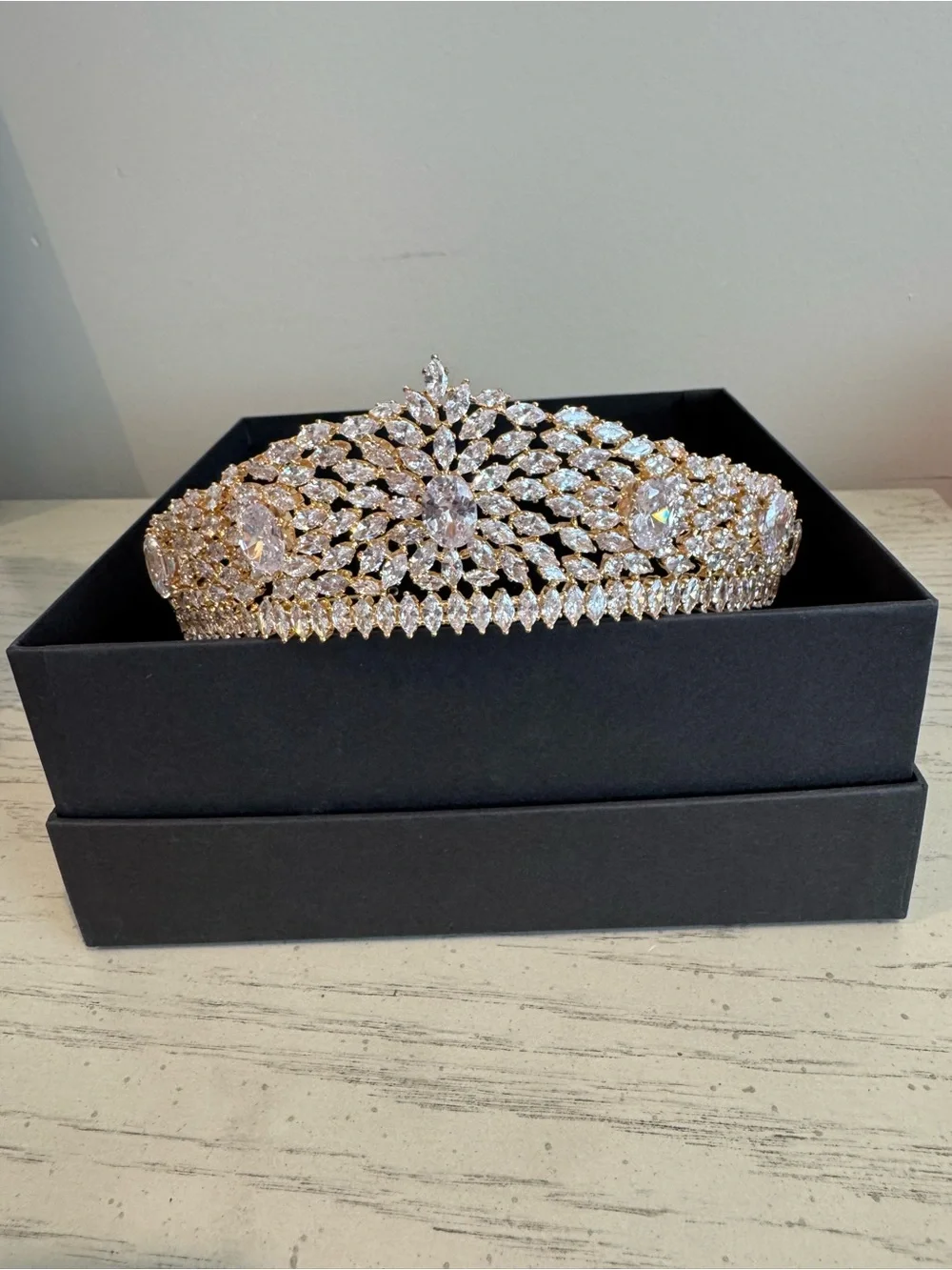 Embellished Gold Tiara